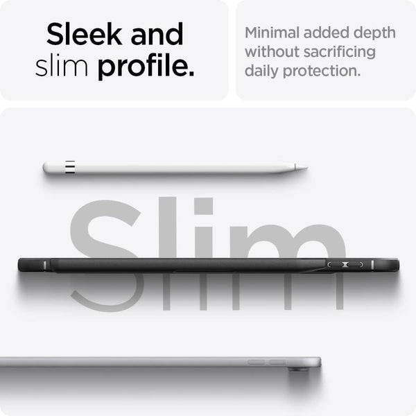 Spigen iPad 11'' (2025) / 10.9'' 10.nesil (2022) ile uyumlu Kılıf Rugged Armor Matte Black