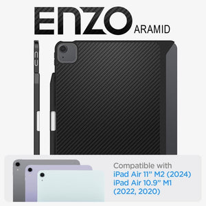 Spigen iPad Air 11" (2026/2025 / 2024) / Air 10.9" (2022/2020) ile Uyumlu Kılıf Enzo Aramid Black ACS07757