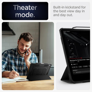 Spigen iPad Air 13'' M3 (2025) / M2 (2024) Kılıf Rugged Armor Pro Black