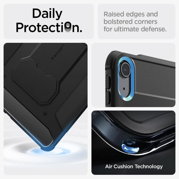 Spigen iPad Air 13'' M3 (2025) / M2 (2024) Kılıf Rugged Armor Pro Black