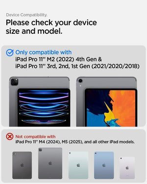 Spigen iPad Pro 11" (2022 / 2021) Uyumlu Kılıf Liquid Air Folio Black ACS05466