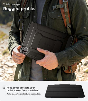 Spigen iPad Pro 11'' M5 (2025) / 11'' M4 (2024) Kılıf Rugged Armor Pro Black