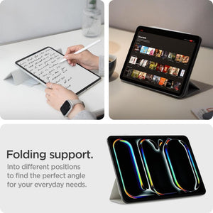 Spigen iPad Pro 13\'\' (2024) Kılıf Air Skin Folio OneTap Metal Ring MagFit Gray