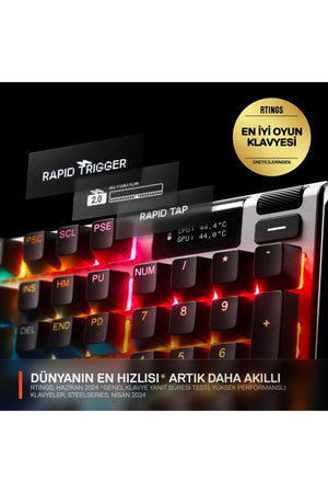 SteelSeries Apex Pro Gen 3 RGB OmniPoint Switch Kablolu Mekanik Oyuncu Klavyesi Outlet