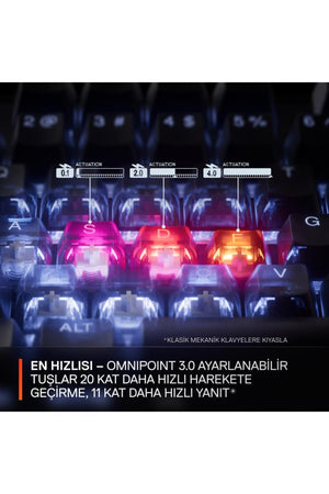 SteelSeries Apex Pro TKL Gen 3 Beyaz RGB OmniPoint Switch Kablolu Mekanik Oyuncu Klavyesi Teşhir
