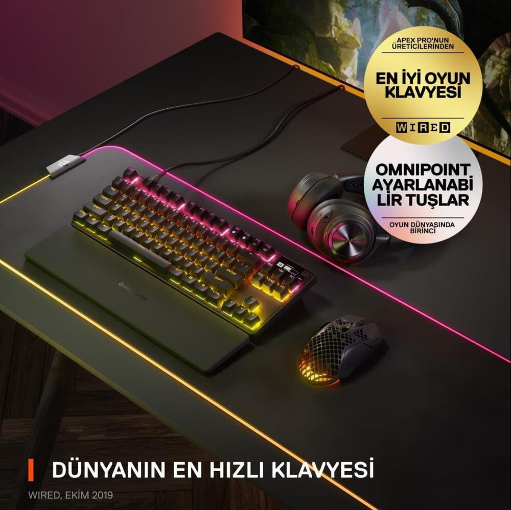 SteelSeries Apex Pro TKL RGB İngilizce Kablolu Mekanik Oyuncu Klavyesi