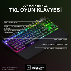 SteelSeries Apex Pro TKL RGB İngilizce Kablolu Mekanik Oyuncu Klavyesi