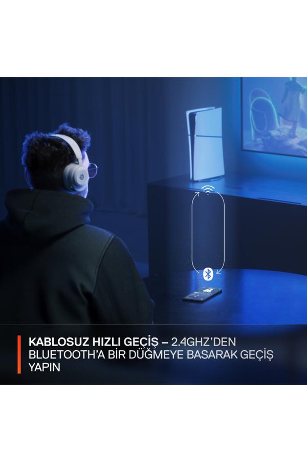 SteelSeries Arctis Nova 5 Beyaz Kablosuz Kulak Üstü Oyuncu Kulaklığı