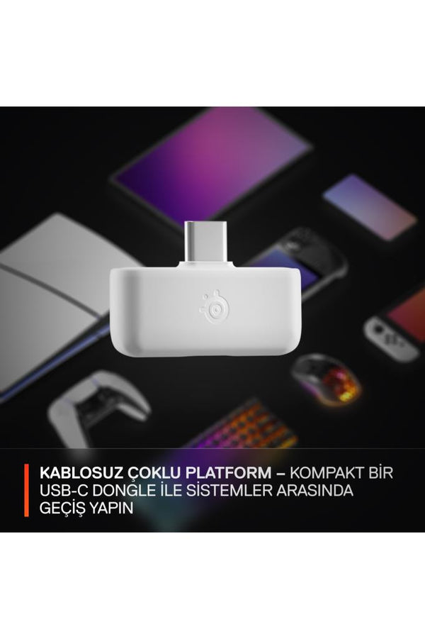 SteelSeries Arctis Nova 5 Beyaz Kablosuz Kulak Üstü Oyuncu Kulaklığı