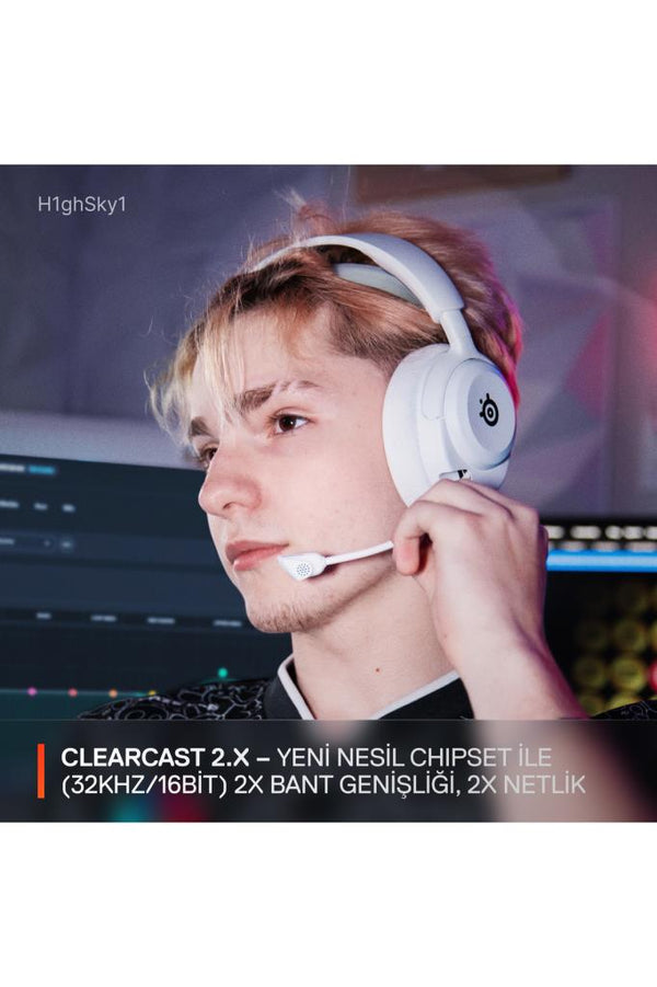 SteelSeries Arctis Nova 5 Beyaz Kablosuz Kulak Üstü Oyuncu Kulaklığı
