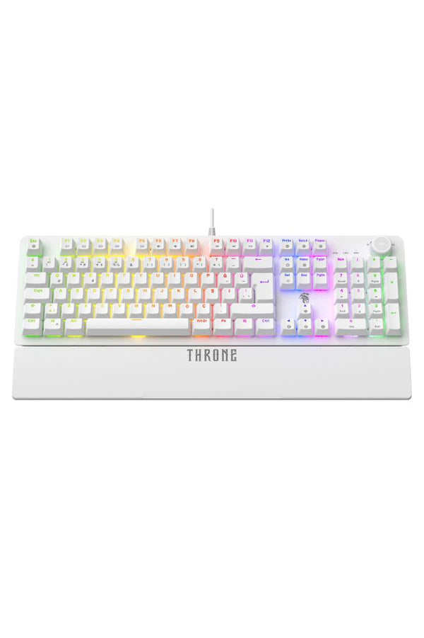 Throne Lumina K1 Argb Red Switch - Makro Yazılım - Bilek Desteği - Full Anti-Ghosting 104 Tuşlu Mekanik Klavye Teşhir