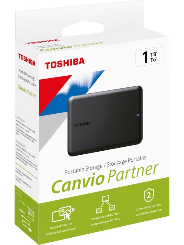Toshiba Canvio Partner HDTB510EK3AB USB 3.2 2.5" 1 TB Harici Harddisk