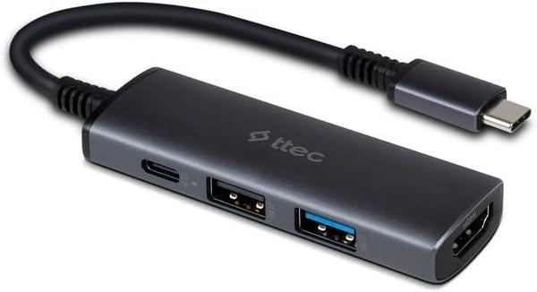 Ttec 4 Girişli USB-C Hub/Çoklayıcı USB-C 100W PD 3.0 + 4K HDMI + USB-A 3.2 + USB-A 2.0 (MacBook Uyumlu)