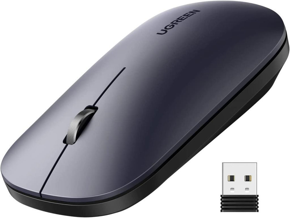 Ugreen Kablosuz Ergonomik Fare, Usb Alıcılı 2.4Ghz 4000 Dpı Sessiz İnce Kablosuz Bluetooth Fare, Tablet,Pc,Dizüstü Bilgisayar İle Uyumlu.