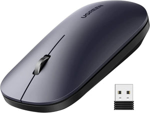 Ugreen Kablosuz Ergonomik Fare, Usb Alıcılı 2.4Ghz 4000 Dpı Sessiz İnce Kablosuz Bluetooth Fare, Tablet,Pc,Dizüstü Bilgisayar İle Uyumlu.