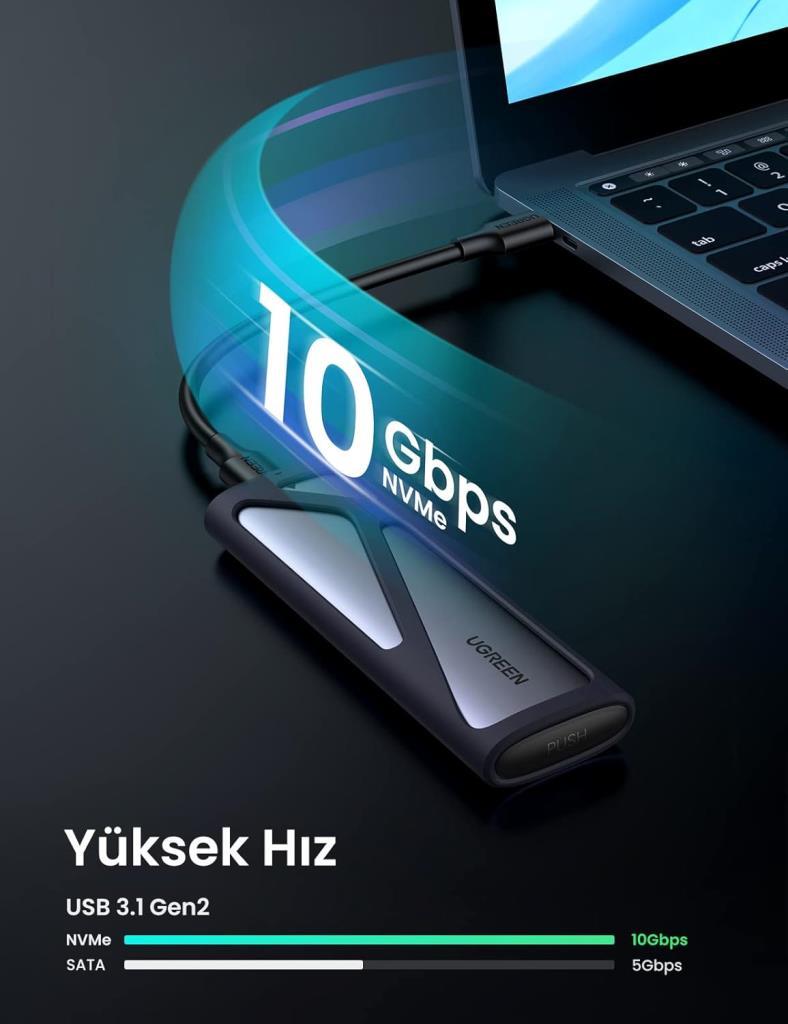 Ugreen M.2 NVMe SSD Type-C 3.1 Kutusu