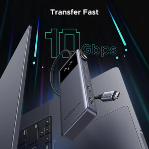 UGREEN Uno USB C Hub 10Gbps 4K@60Hz HDMI LED Ekran 2xUSB-A 2xUSB-C PD 100W