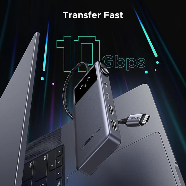 UGREEN Uno USB C Hub 10Gbps 4K@60Hz HDMI LED Ekran 2xUSB-A 2xUSB-C PD 100W