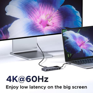 UGREEN Uno USB C Hub 10Gbps 4K@60Hz HDMI LED Ekran 2xUSB-A 2xUSB-C PD 100W