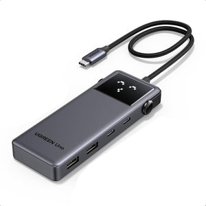 UGREEN Uno USB C Hub 10Gbps 4K@60Hz HDMI LED Ekran 2xUSB-A 2xUSB-C PD 100W